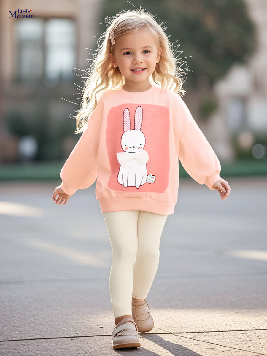 Fall long-sleeved girls' cartoon top