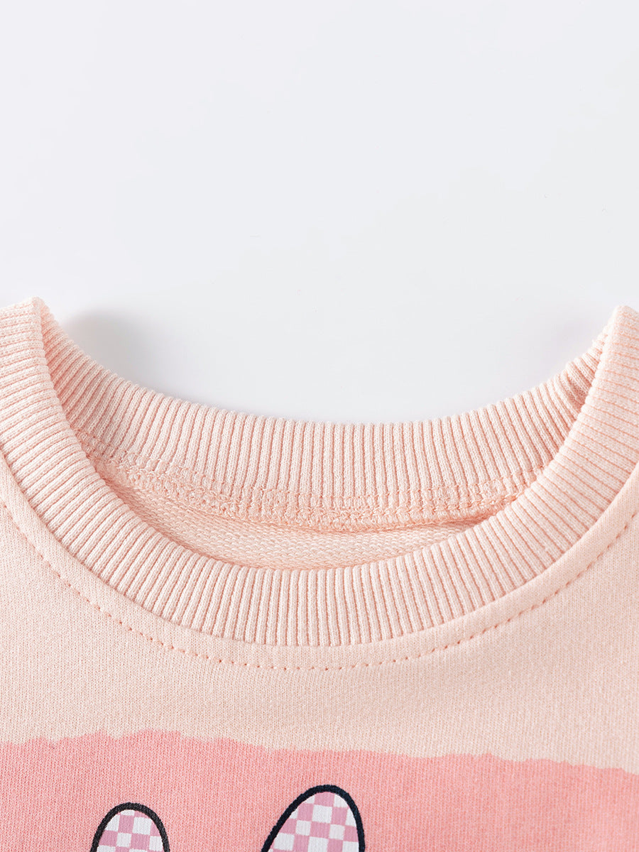 Fall long-sleeved girls' cartoon top