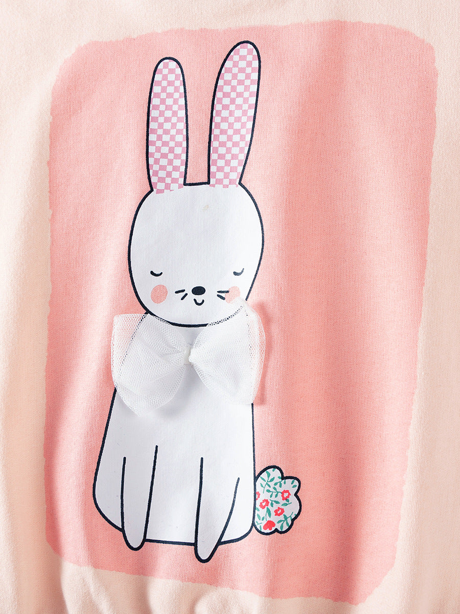 Fall long-sleeved girls' cartoon top